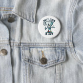 Badminton Forever Cartoon Shuttle And Racket Graph Button (Beispiel)