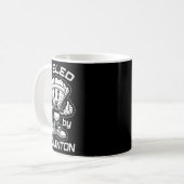 Badminton Forever Cartoon Shuttle und Racket Graph Kaffeetasse (Vorderseite Links)