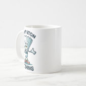 Badminton Forever Cartoon Shuttle und Racket Graph Kaffeetasse (Vorderseite Links)