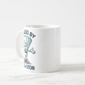 Badminton Forever Cartoon Shuttle und Racket Graph Kaffeetasse (Vorderseite Links)