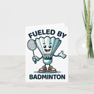 Badminton Forever Cartoon Shuttle und Racket Graph Karte