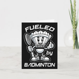 Badminton Forever Cartoon Shuttle und Racket Graph Karte