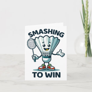 Badminton Forever Cartoon Shuttle und Racket Graph Karte