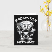 Badminton Forever Cartoon Shuttle und Racket Graph Karte (Gelbe Blume)