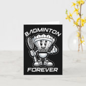 Badminton Forever Cartoon Shuttle und Racket Graph Karte (Gelbe Blume)