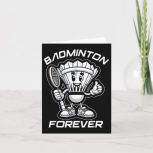 Badminton Forever Cartoon Shuttle und Racket Graph Karte