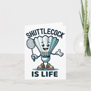 Badminton Forever Cartoon Shuttle und Racket Graph Karte