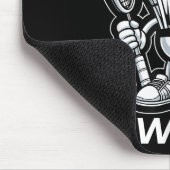 Badminton Forever Cartoon Shuttle und Racket Graph Mousepad (Ecke)