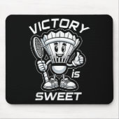Badminton Forever Cartoon Shuttle und Racket Graph Mousepad (Vorne)
