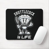 Badminton Forever Cartoon Shuttle und Racket Graph Mousepad (Mit Mouse)