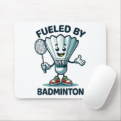 Badminton Forever Cartoon Shuttle und Racket Graph Mousepad (Mit Mouse)