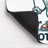 Badminton Forever Cartoon Shuttle und Racket Graph Mousepad (Ecke)
