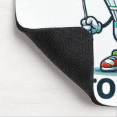 Badminton Forever Cartoon Shuttle und Racket Graph Mousepad (Ecke)