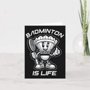 Badminton Forever Cartoon Shuttle Und Schläger Gra Karte
