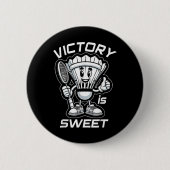 Badminton Forever Cartoon-Shuttlecock und Schläger Button (Vorderseite)