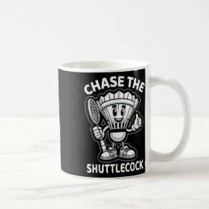 Badminton Forever Cartoon-Shuttlecock und Schläger Kaffeetasse