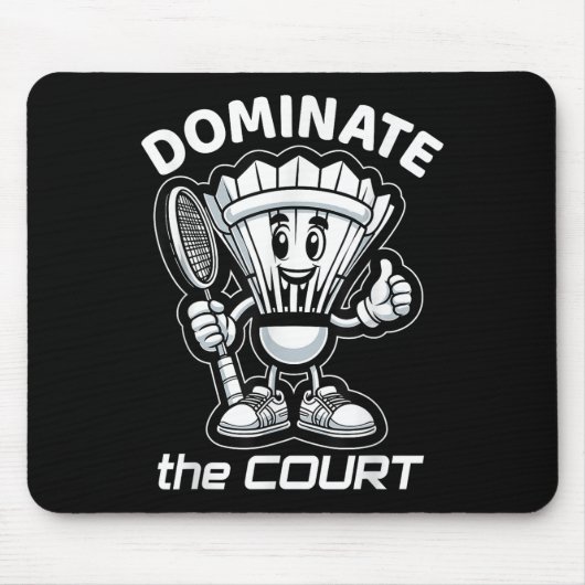 Badminton Forever Cartoon-Shuttlecock und Schläger Mousepad (Vorne)