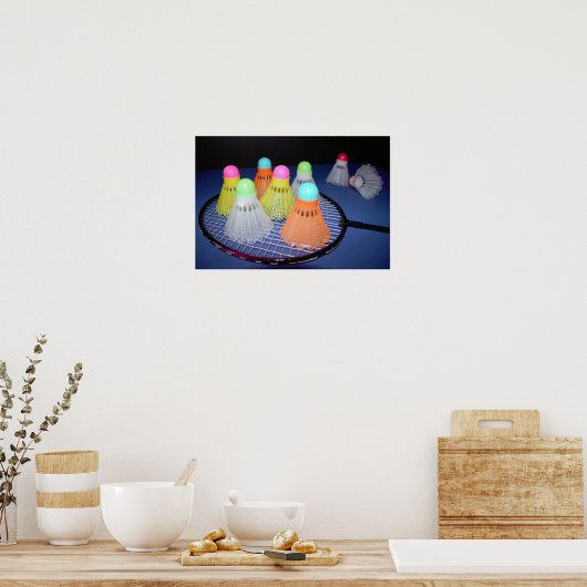 Badminton-Foto Poster (Küche)