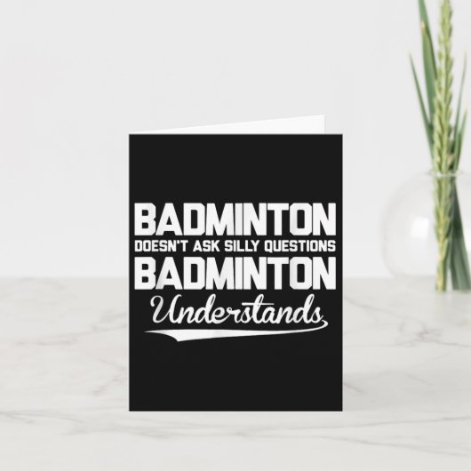 Badminton Frage keine Albernen Fragen Badminton Un Karte (Vorderseite)