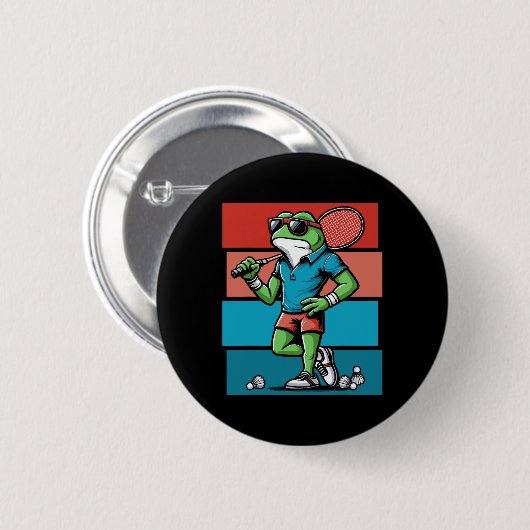 Badminton Frog Shuttle Poona Button (Vorne & Hinten)