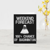 Badminton - Funny Badminton Weekend Forecast Karte (Gelbe Blume)