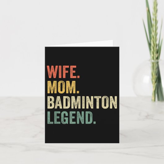 Badminton Funny Ehefrau Mama Legend Vintag Mütter Karte (Vorderseite)