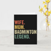 Badminton Funny Ehefrau Mama Legend Vintag Mütter Karte (Gelbe Blume)
