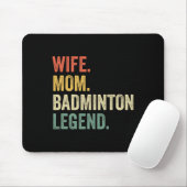 Badminton Funny Ehefrau Mama Legend Vintag Mütter Mousepad (Mit Mouse)