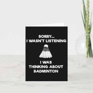 Badminton - Funny Listening Karte