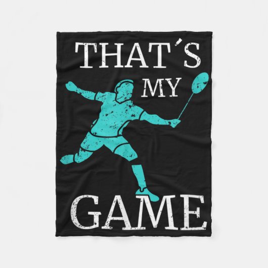 Badminton Funny Quotes Badminton Player Fleecedecke (Vorderseite)