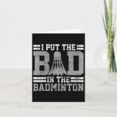 Badminton Funny Sprichwort Player Geschenk Karte (Vorderseite)