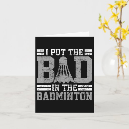 Badminton Funny Sprichwort Player Geschenk Karte (Gelbe Blume)