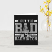 Badminton Funny Sprichwort Player Geschenk Karte (Gelbe Blume)