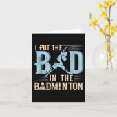 Badminton Funny Sprichwort Racquets Shuttle Player Karte (Gelbe Blume)