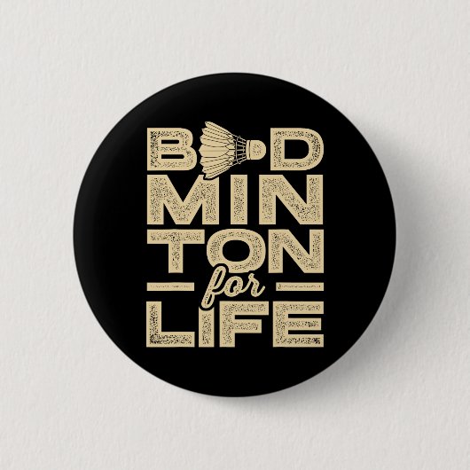 Badminton für Life Badminton Player Shuttle Cross Button (Vorderseite)