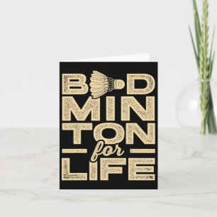 Badminton für Life Badminton Player Shuttle Cross Karte