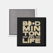Badminton für Life Badminton Player Shuttle Cross Magnet (Vorderseite/Rückseite)