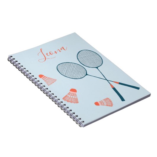 Badminton für zwei individuelle Notebooks Notizblock (Rechte Seite)