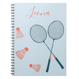 Badminton für zwei individuelle Notebooks Notizblock