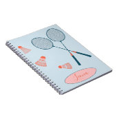 Badminton für zwei Monogramm-Notebooks Notizblock (Rechte Seite)