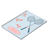 Badminton für zwei Monogramm-Notebooks Notizblock (Linke Seite)