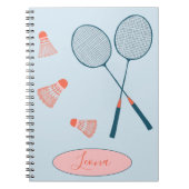 Badminton für zwei Monogramm-Notebooks Notizblock (Vorderseite)