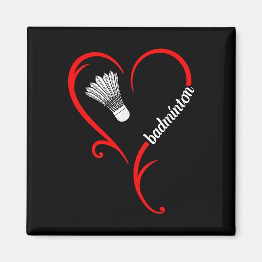 Badminton Game Coach Shuttle Player Badminton Play Magnet (Vorne)