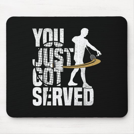 Badminton Game Lover bedient Shuttle Player Badmin Mousepad (Vorne)