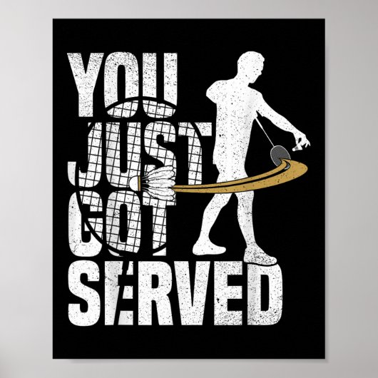 Badminton Game Lover bedient Shuttle Player Badmin Poster (Vorne)