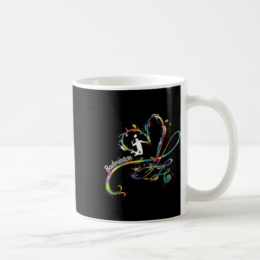 Badminton Game Player Shuttle Player Badminton Kaffeetasse (Rechts)