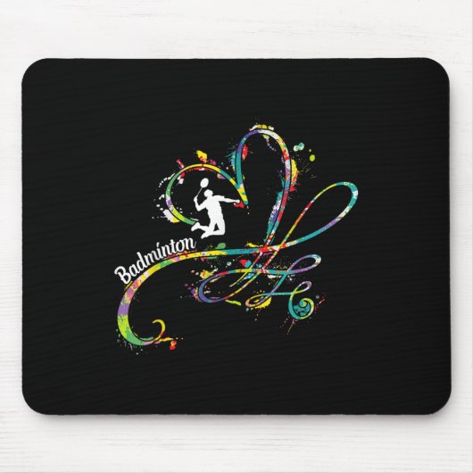 Badminton Game Player Shuttle Player Badminton Mousepad (Vorne)