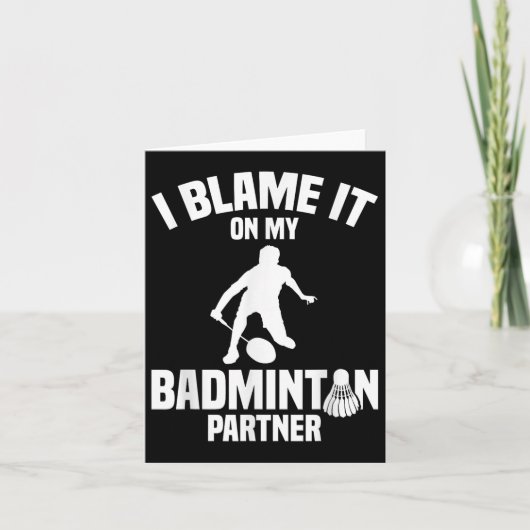 Badminton Game Shuttle I Schuld Badminton Player Karte (Vorderseite)