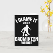 Badminton Game Shuttle I Schuld Badminton Player Karte (Gelbe Blume)