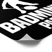 Badminton Game Shuttle I Schuld Badminton Player Poster (Ecke)